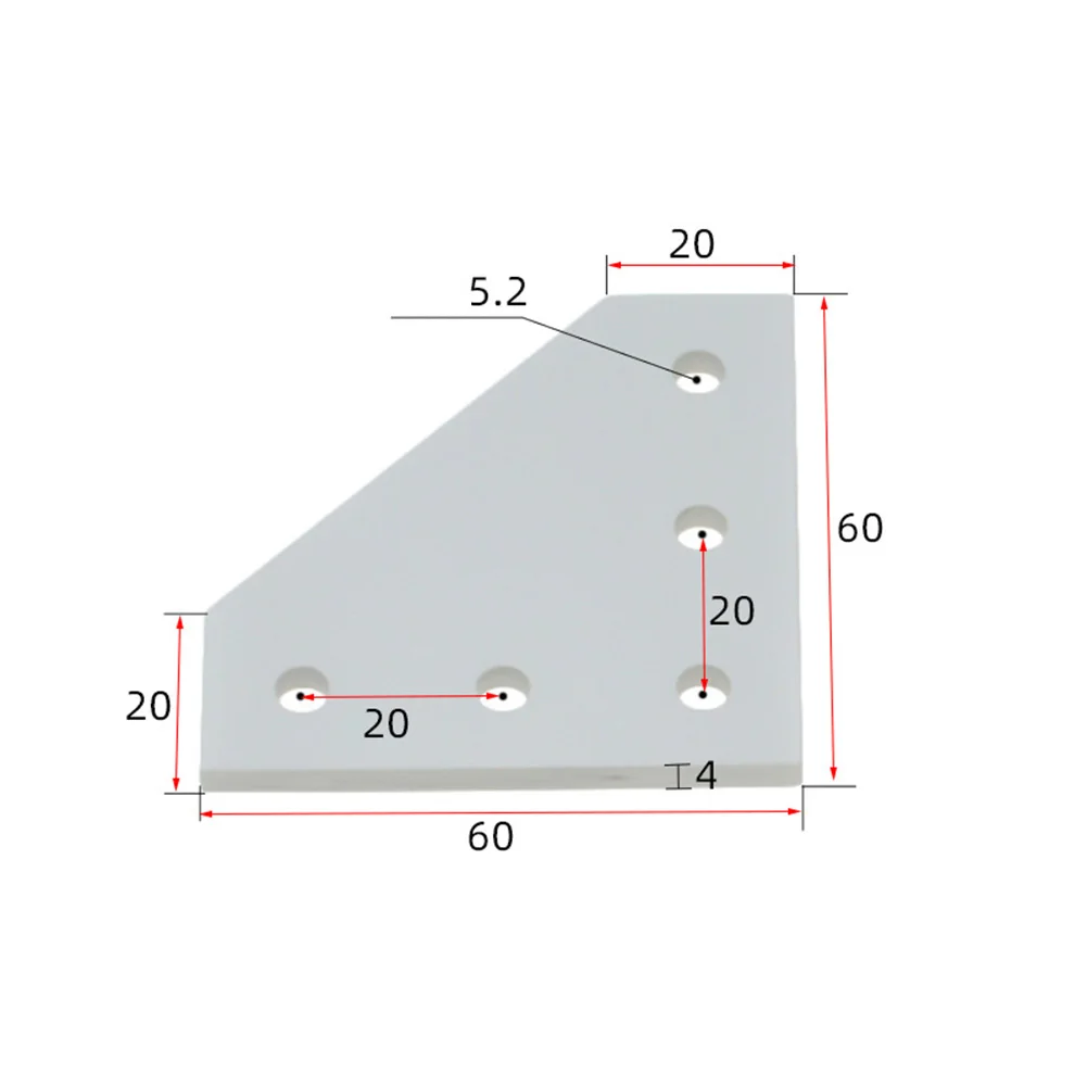 

Joining Plate Angle Bracket 2020 Series Silver Without Screws 1pc 90 Degree Fasteners Joint Board Plate Corner