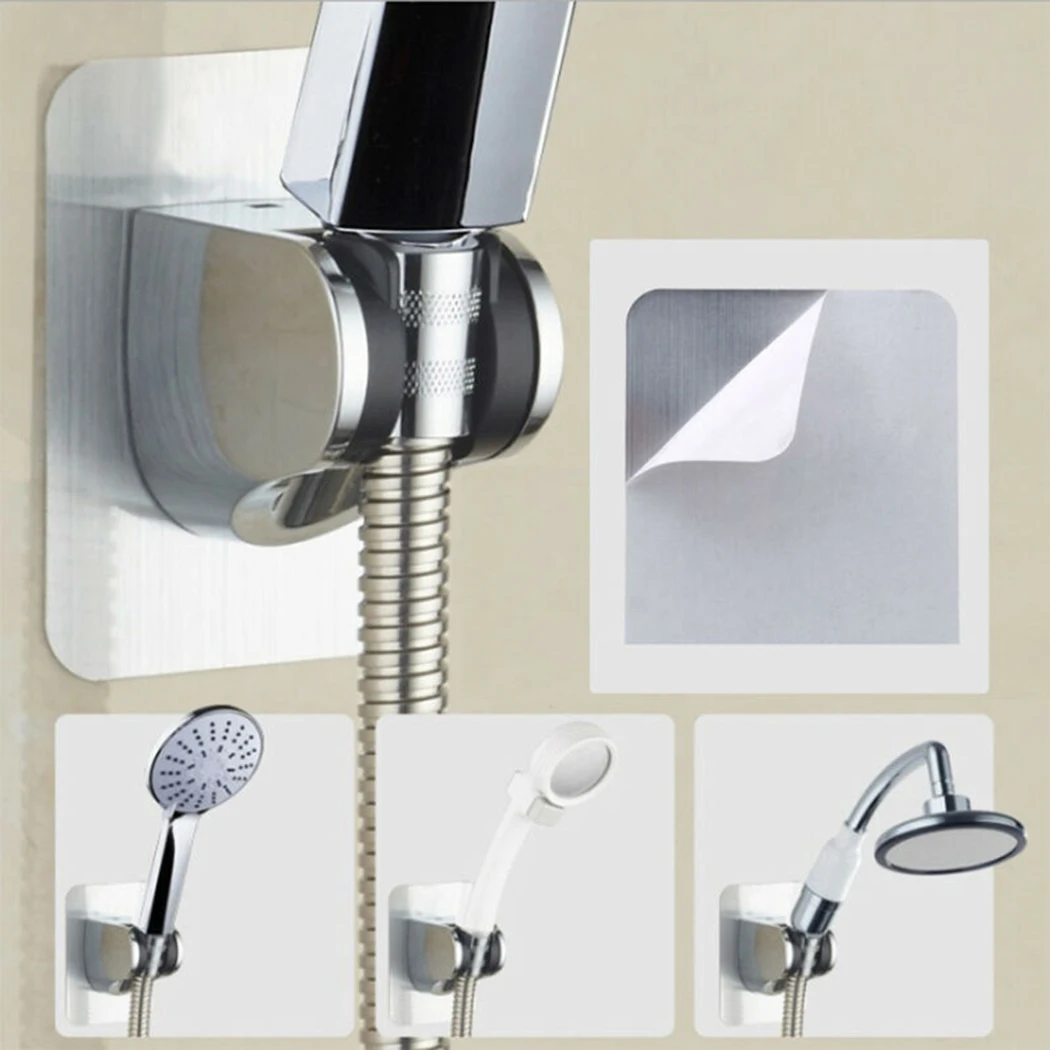 

Bracket Shower Head Holder Head Holder No Drilling Bath Hole-free Home Household Mount Shower Silver Strong stickiness ABS