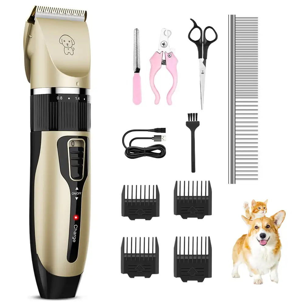 

Dog Grooming Clippers Pet Dog Shaver Grooming Hair Clipper Rechargeable Low Noise Cordless Dog Cat Rabbit Hair Trimmer Cutter Ki