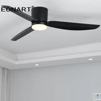54 inch lower floor led dc ceiling fan lamp with remote control black ceiling fans for home with light 220v ventilador de techo