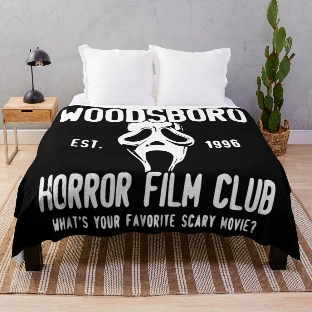 

Grito woodsboro film club horrorthrow cobertor grande malha xadrez