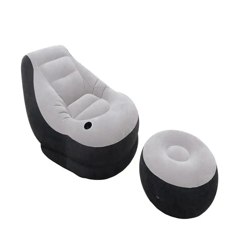 

Ultra Lounge Chair With Cup Holder And Ottoman Set | 68564E