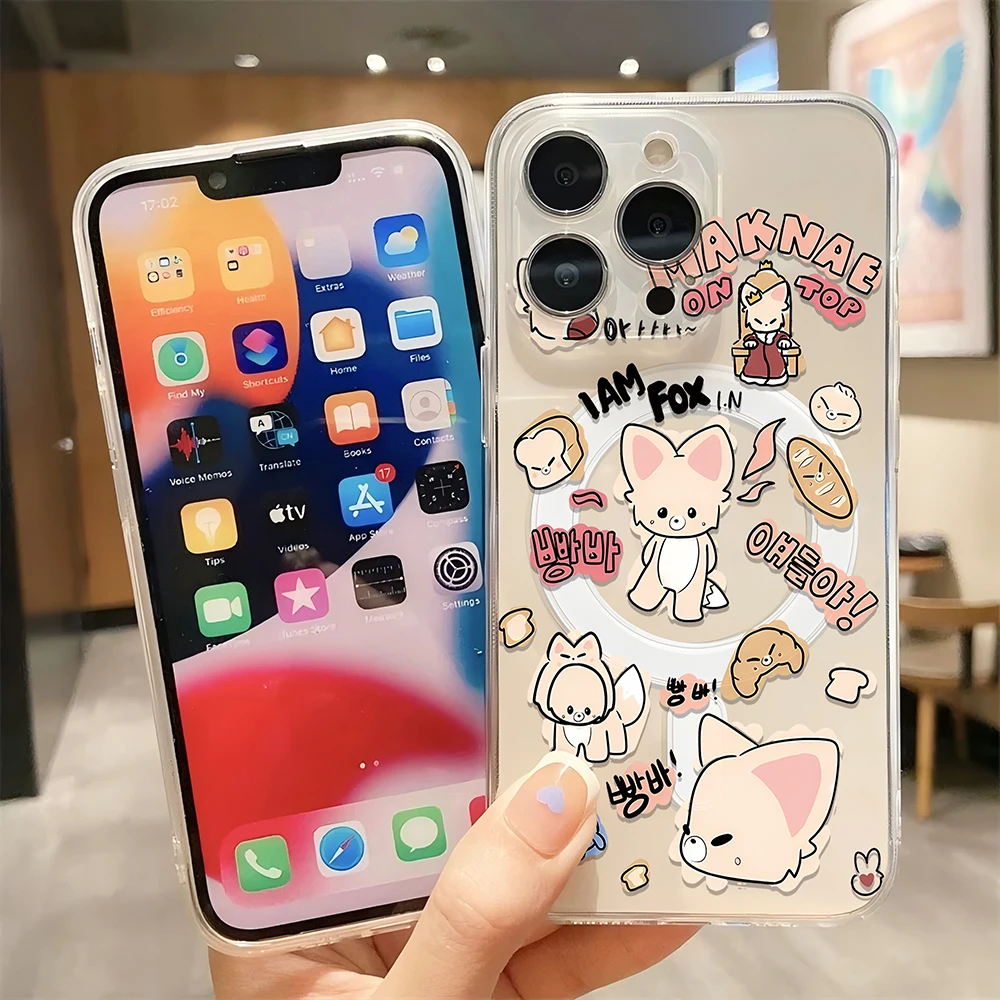 Магнитный чехол для телефона Magsafe с рисунком S-Stray iPhone 16 15 14 13 12 11 8 7 Plus Pro Max X XR XSMax