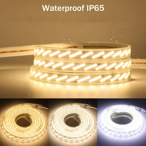 Водонепроницаемая светодиодная лента XUNATA 220В 320LED/м теплый белый