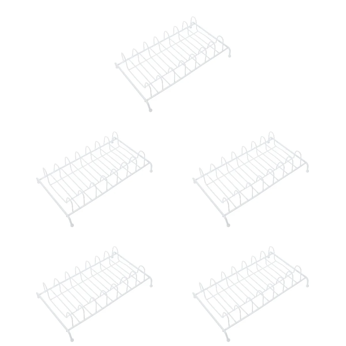 

5pcs Kitchen Bowl Rack Draining Bowl Rack Multi-functional Plate Drain Rack Tray Drain Shelf