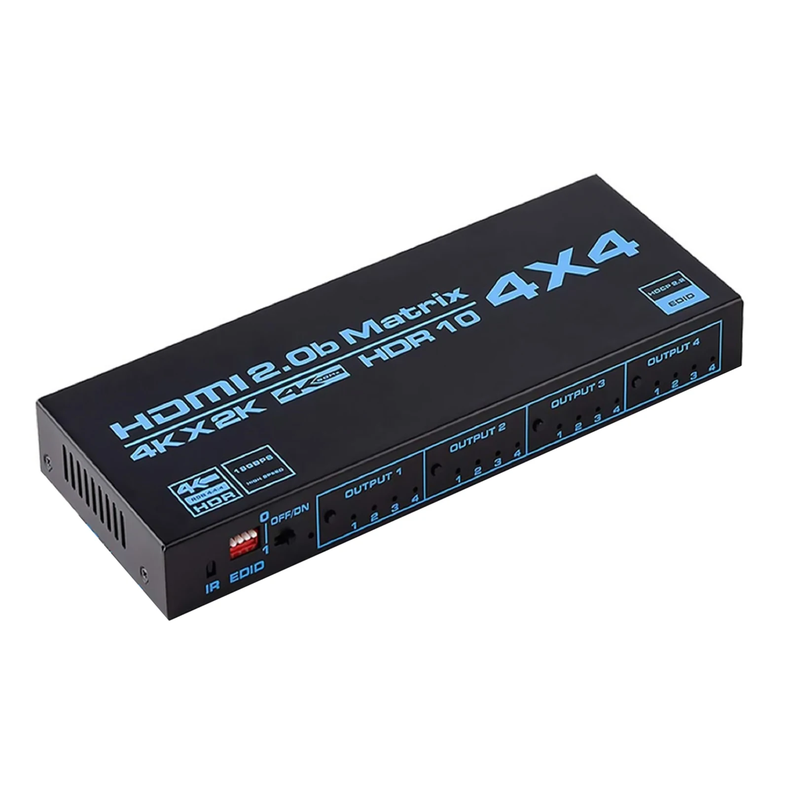 Матричный Коммутатор HDMI 2,0, 4x4 4K * 2K @ 60 Гц HDR 10 HDCP 2,2, сплиттер, 4 в 4 выхода, аудио-видео преобразователь EDID, ИК-пульт дистанционного управления