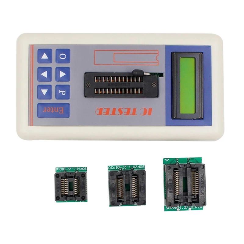 

1Set Chip Tester Integrated Circuit Detector Transistor With Burning Transistor Tester ABS Tester