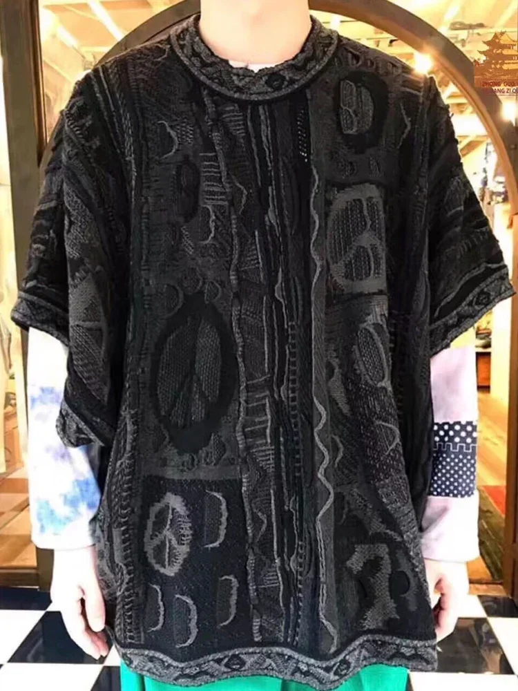 Вязаный свитер Jia в японском ретро-стиле с надписью Anti War Hirata Hohiro