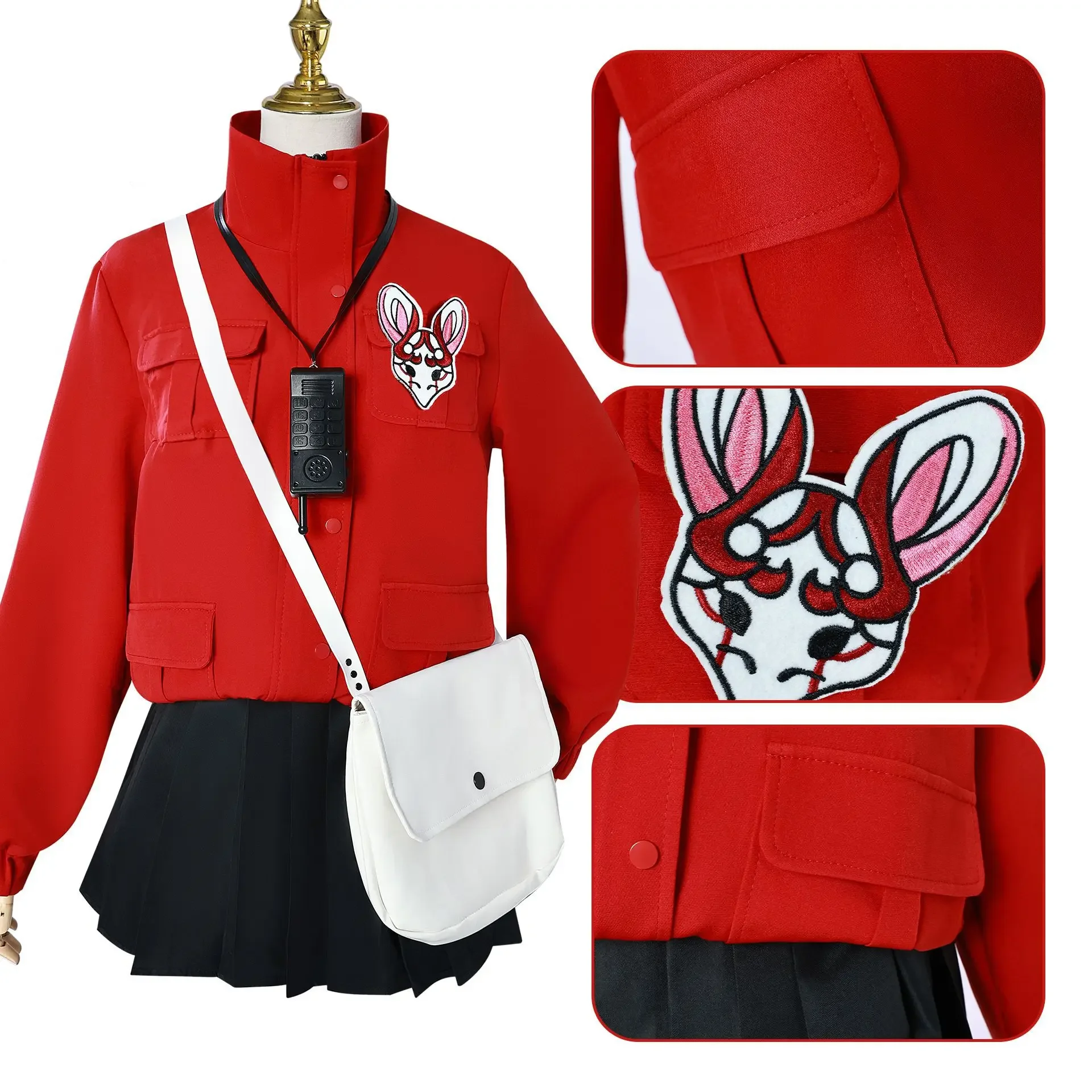 Аниме игра голова семь сказок косплей похоронный костюм парик Li Yuting одежда