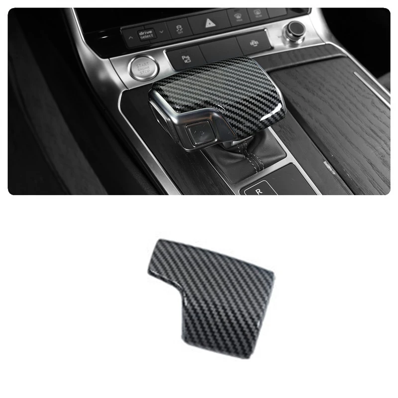 

Для Audi A6 A7 C8 2019 2020 2021 2022 2023 ABS углеродное волокно, крышка ручки передач, центральная панель, автомобильные ineriors, аксессуары для обновления