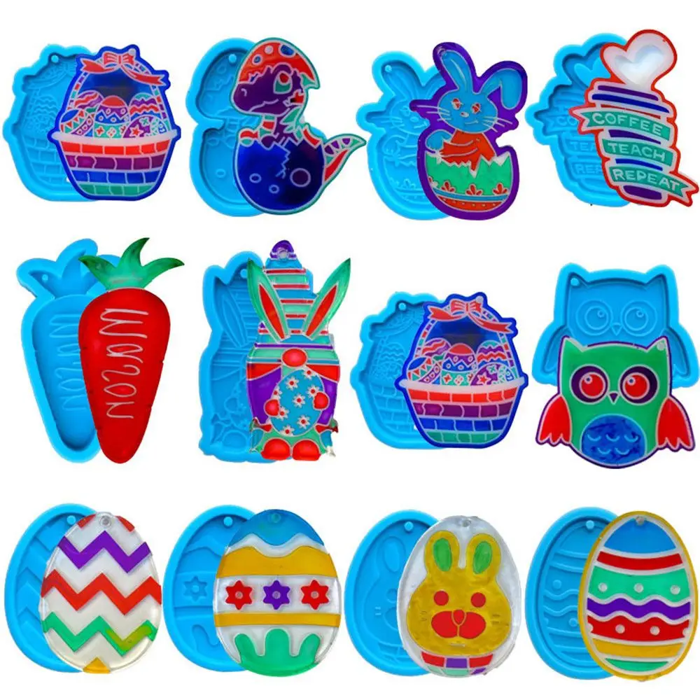

Tags Rabbit Pendant Clay Mold Silicone Moulds Easter Eggs Mold Jewelry Making Tool Keychain Molds Easter Rabbit Mold