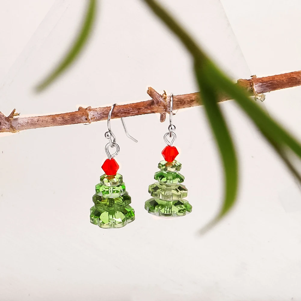 

Snowman Bell Earrings Stud Earring 3Pairs Christmas Ornaments Fashion Accessories Zircon Christmas Tree Christmas Tree Earrings