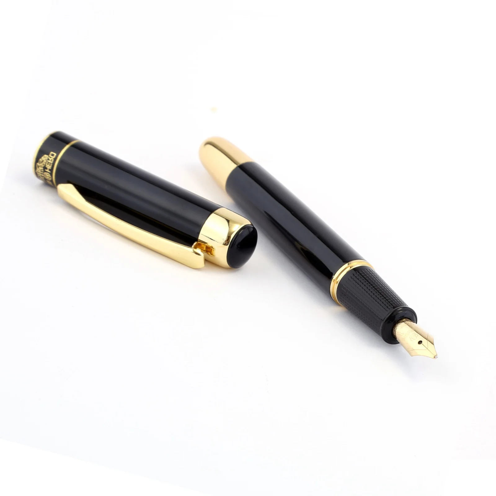 

Hero 9018 Fountain Pen Luxury High Quality Black Golden 1.0MM bent nib Calligraphy Stationery Office school Supplies gifts Pens