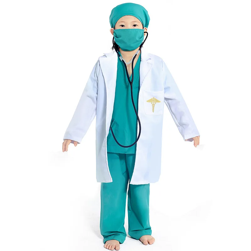 

Kids Surgeon Doctor Nurse Shirt Pants Coat Suit Boys Girls Halloween Cosplay Costumes Children Party Role Playing Dress Up Outfi
