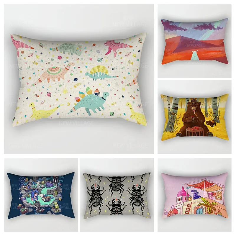 

Скандинавский осенний домашний декор 30*50, чехол для диванной подушки, чехол для дивана, чехол для дивана, 30x50 см, 40x60 40*60, бохо, винтажная манда...