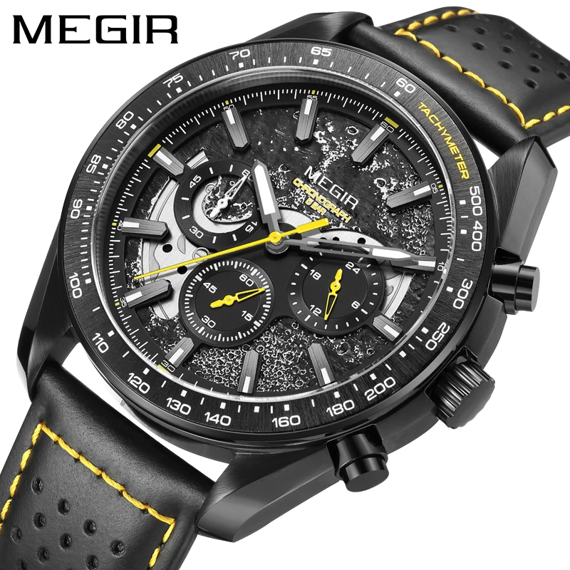 

MEGIR Mens Watches Top Brand Luxury Chronograph Sport Mens Watches Fashion Waterproof Sapphire Military Watch Relogio Masculino