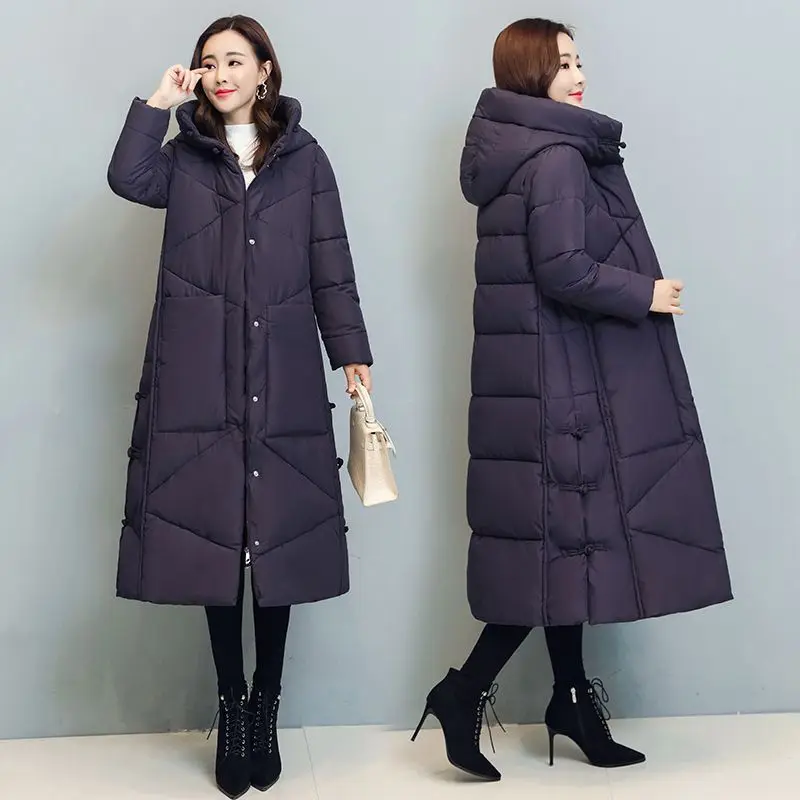 Vintage Winter Women's Cold Coat Parkas Super Hot Coats Hooded Long Cotton Padded Jacket Jackets Womens Winter Coat