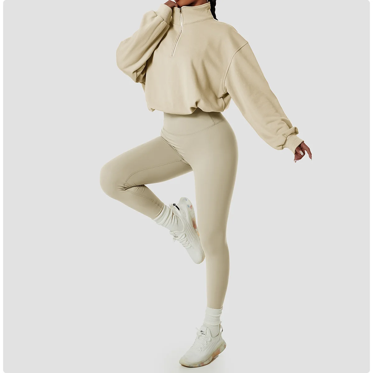 Wyplosz Solid Yoga Long Shirts Exercise Workout Running Fitness Sexy Items Winter Loose Bandage Solid Color Sweater Loose Casual