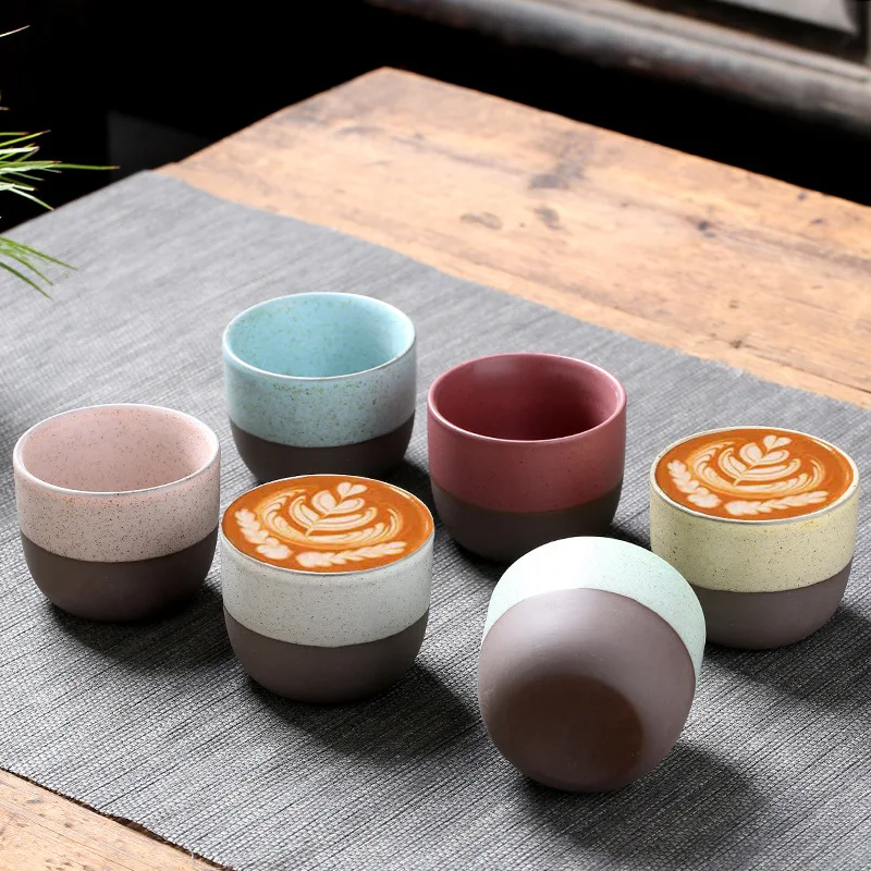 

New Creative Retro Ceramic Cup Coffee Kiln Change Pottery Cups Porcelain Japanese Thick Tea Cup Drinking Water Teacup Mug