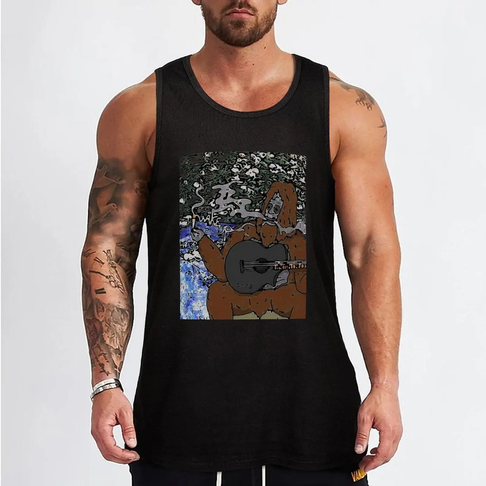 Майка мужская массивная с надписью Wake up you Топ аптечный жилет майка лето