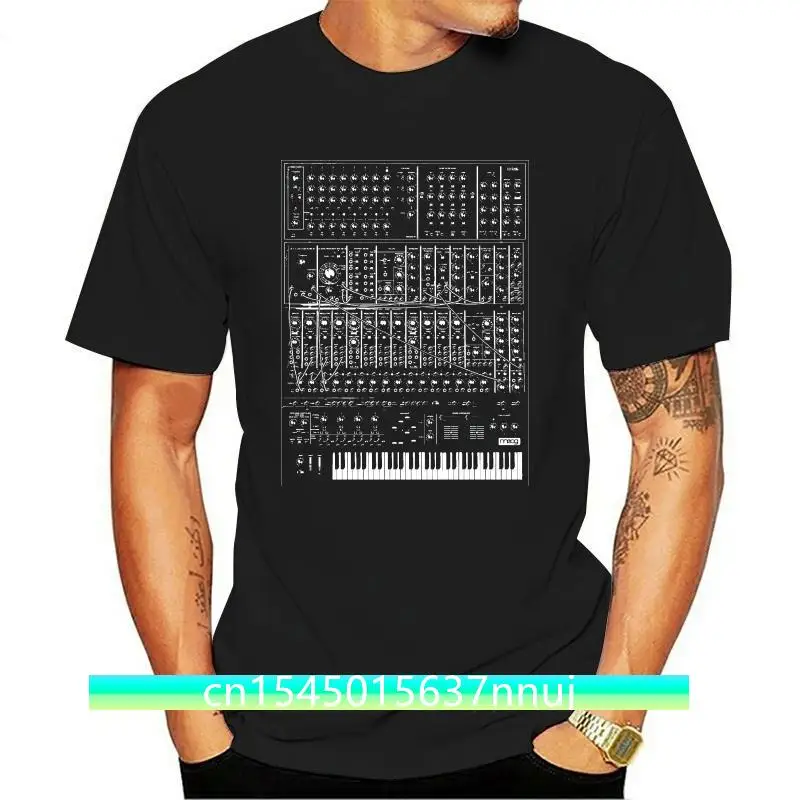 Synthesizer T Shirt Analog Moog Modular 80s Synth Keyboard Piano Korg Custom Made Good Quality Top Tee White Style
