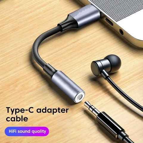 USB-адаптер для наушников типа C на разъем 3,5, USB-C 3 5 мм, аудиокабель-конвертер для IPhone 15 15 Pro MAX Samsung Galaxy Huawei Xiaomi