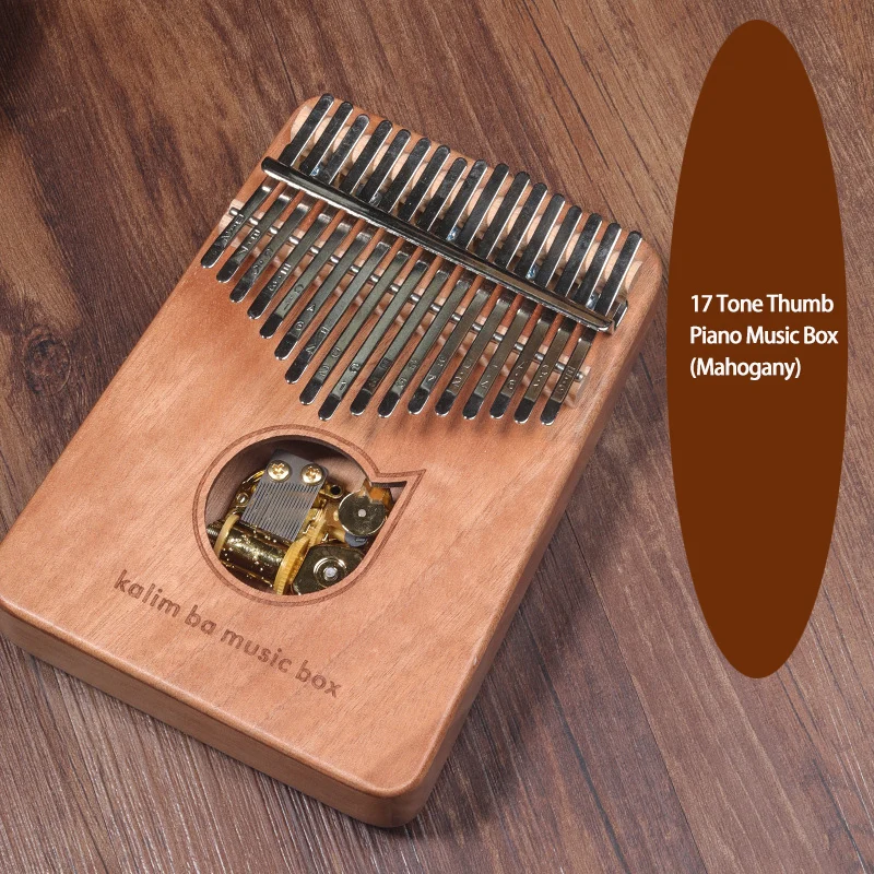 Beadsnice Playable Music Box Thumb Piano Octave 17 Tone Beginner Girls Cabaline Finger