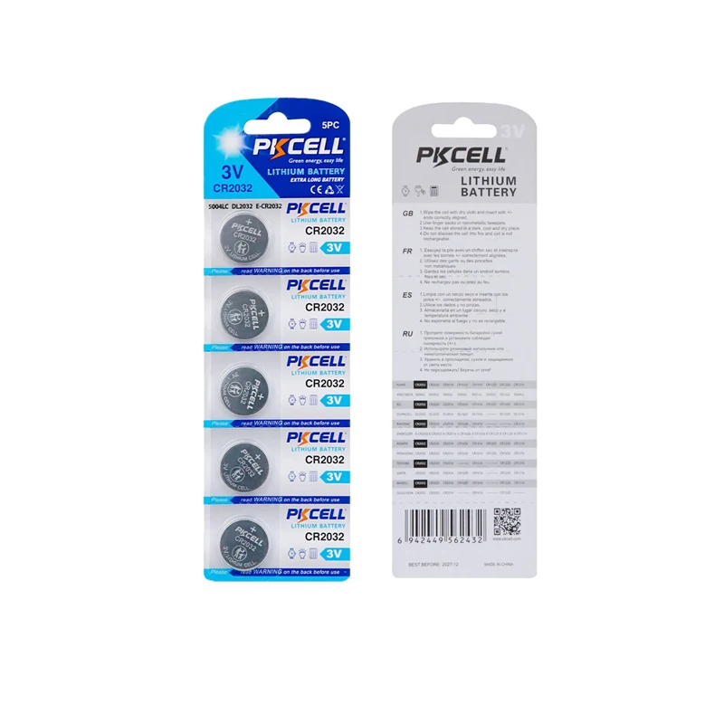 

10pcs/2pack CR2032 Button Batteries BR2032 DL2032 ECR2032 Coin Cell 3V Lithium Battery CR 2032 For wireless pet Child Bag Keys