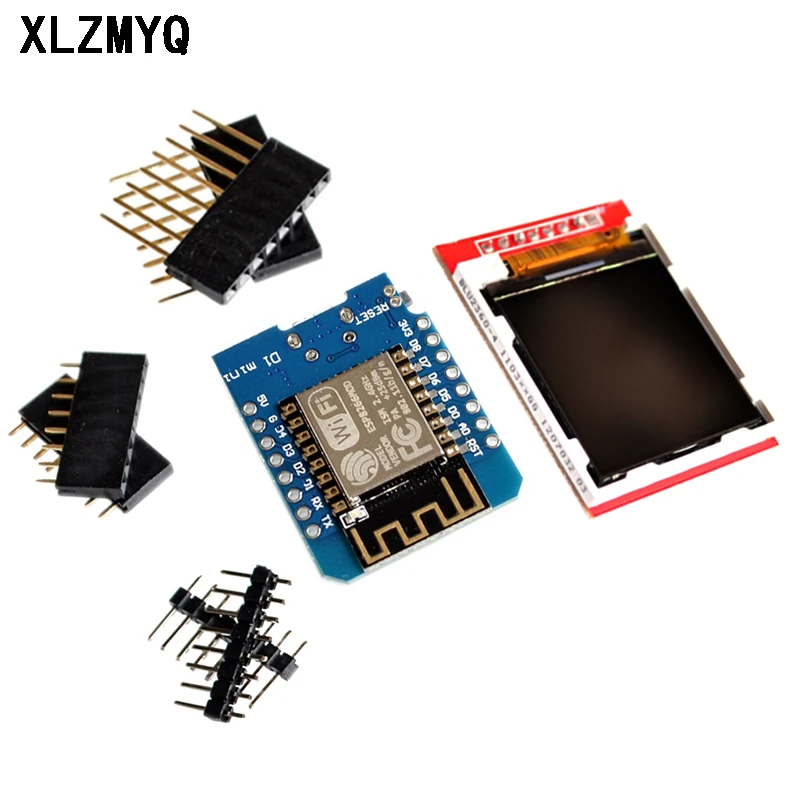 D1 Mini ESP8266 ESP-12F ESP12 модуль WiFi макетная плата + 1 44 дюймовый TFT цветной экран ЖК-дисплей