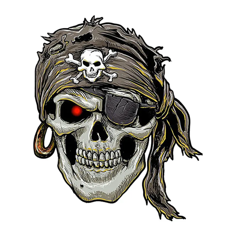 

Car Sticker Funny Pirate Skull Modeling Popular Stickers PVC Auto Window Bumper New Design Fashion Cool Style Waterproof Decals