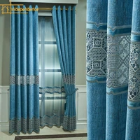 customized 2022 european style high grade hollow curtains chenille thickening blackout bedroom living room simple extravagance