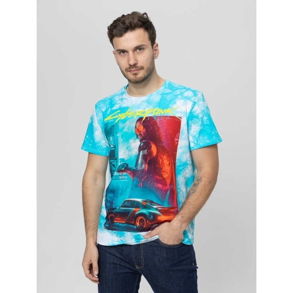 Футболка мужская FortyFour MT007 голубой хлопок 100% |