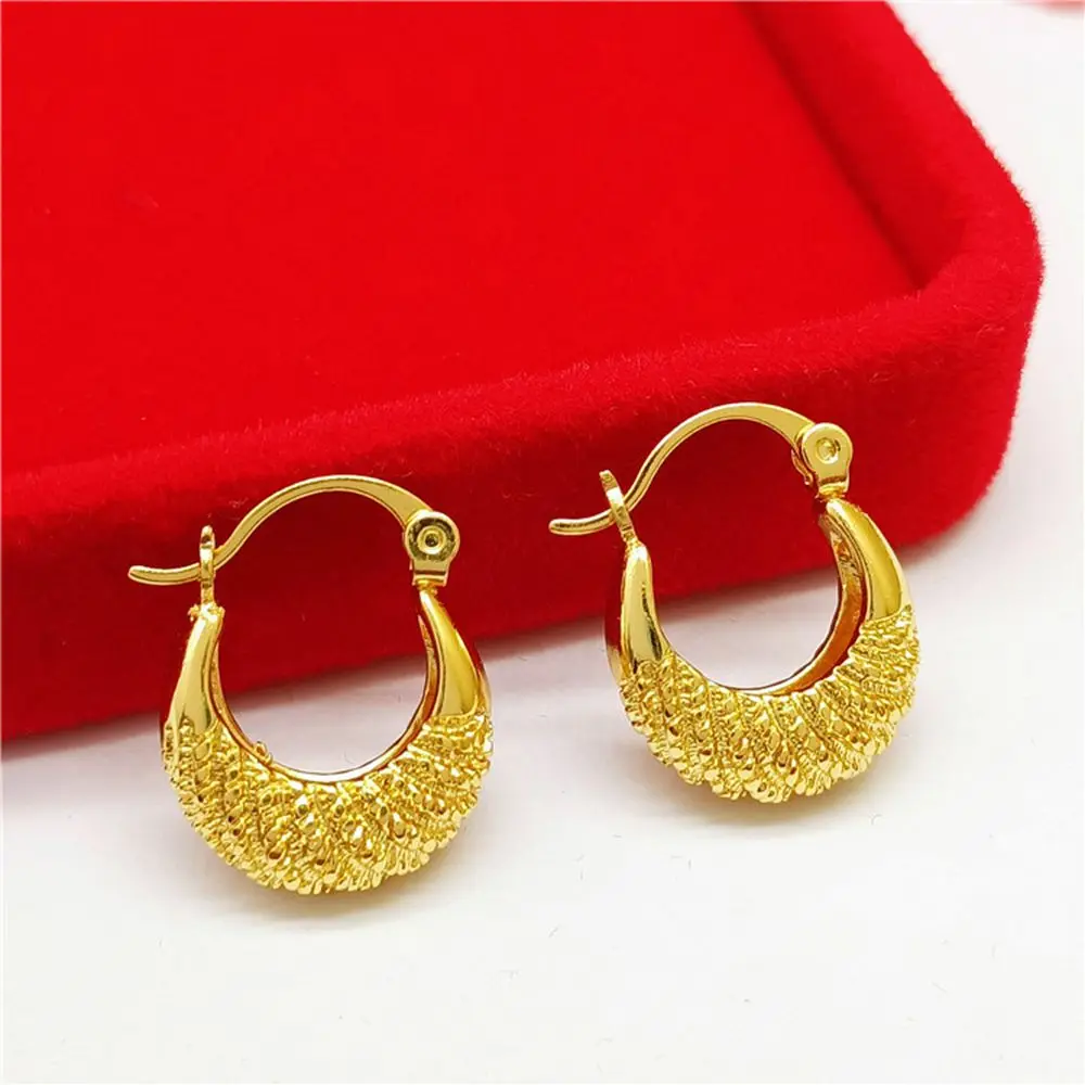 

Elegant Dangle Earrings Women Yellow Gold Color Fashion Jewelry