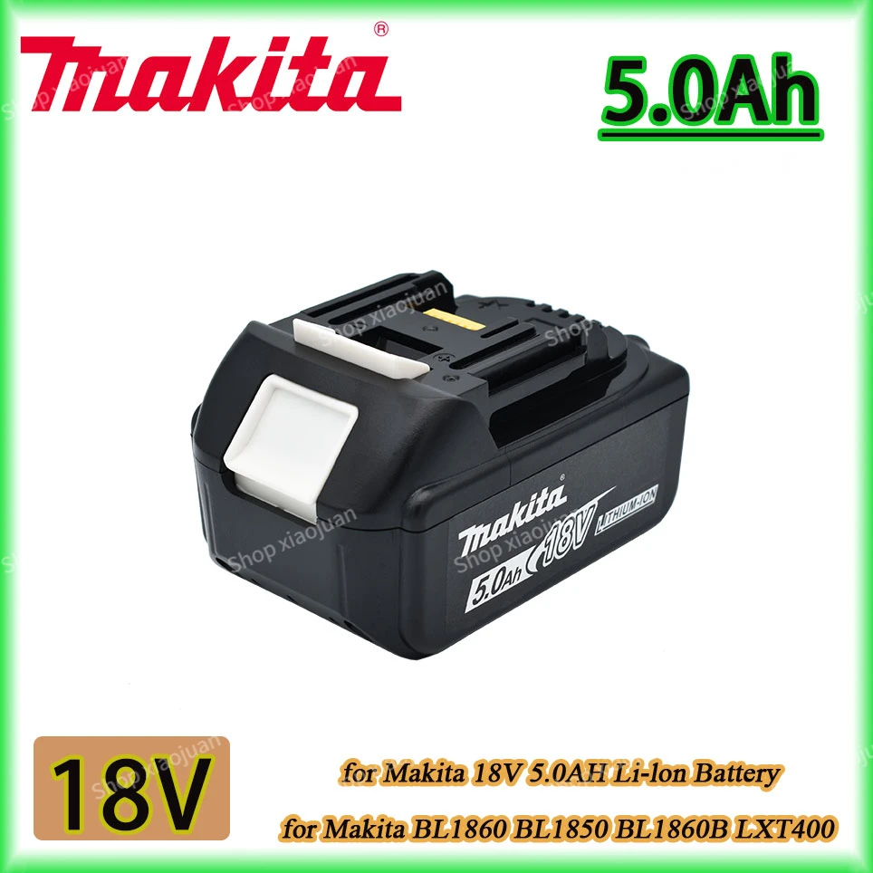 

Makita 18V 5.0Ah Rechargeable Power Tools Battery with LED Li-ion Replacement LXT BL1860B BL1860 BL1850