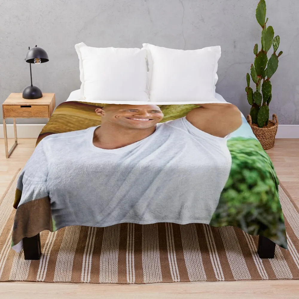 

dwayne johnson Throw Blanket throw and blanket