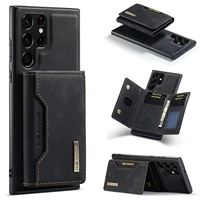 s22 plus wallet card pocket phone case for samsung galaxy s22 s21 fe s20 ultra note 20 coque detachable shockproof back cover