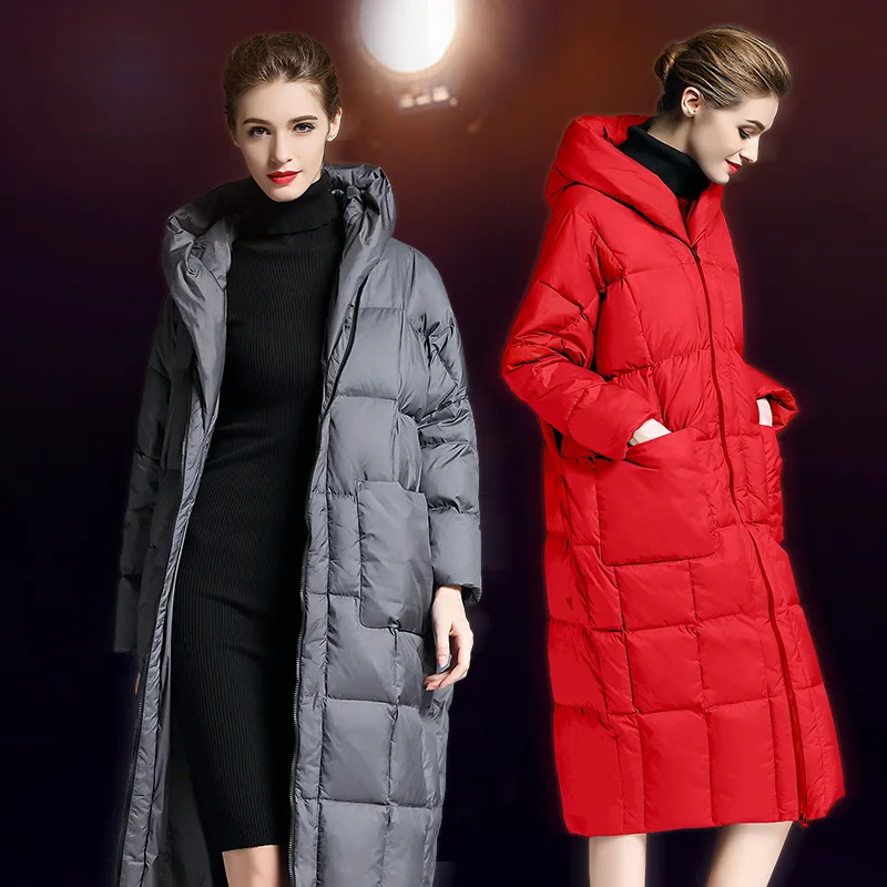 Women 90% White Duck Down Coat Female Hooded Collar Puffer Winter Warm Parka Jacket  Abrigos Mujer Invierno Mom Outfits Clothes enlarge