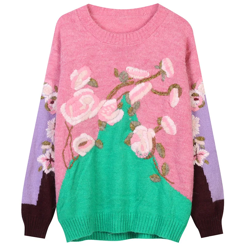 

Sweater y2k korean style vintage women fashion mujer kawaii cute oversize plus size 2020 2021 aesthetic sueter knitted top