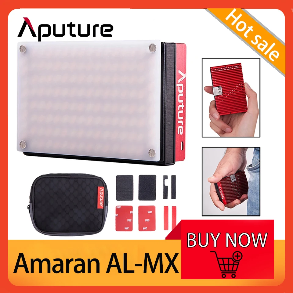 

Aputure Amaran AL-MX Brightness Pocket-sized LED Light CRI&TLCI 95+ 2800-6500K 3200 Lux Fill Light On Camera Video Light