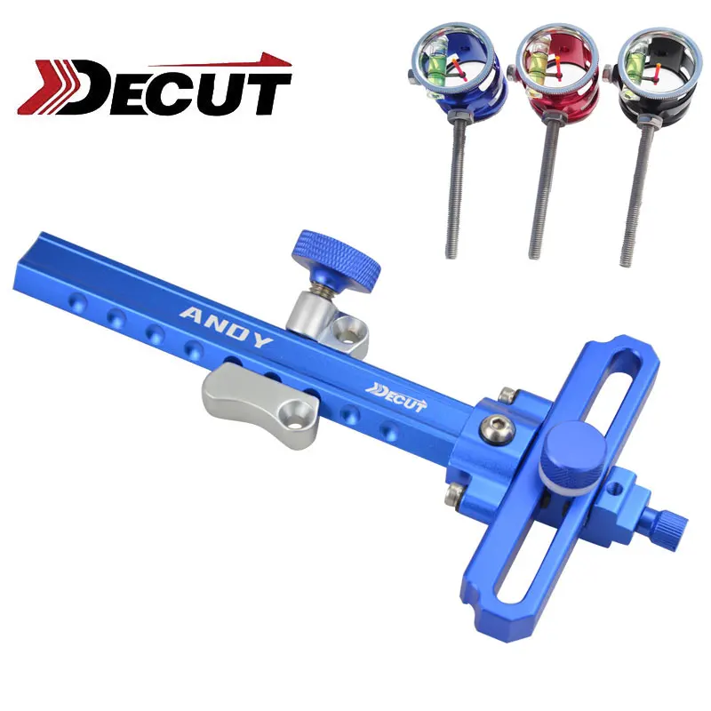 DECUT Compound Bow Sight 4x/6x/8x Sight Precision Shooting Target Aluminum Alloy Anodizing Archery Hunting Accessories