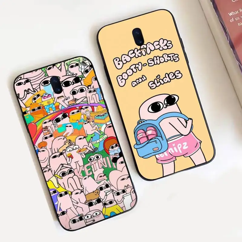 

Pink Cartoon Funny big eyes ketnipz Phone Case For Oppo Reno Realme C3 6Pro Cover For vivo Y91C Y17 Y19 Funda Capa