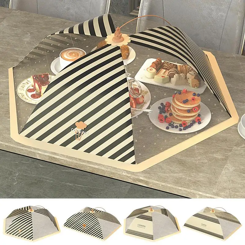 

Mesh Food Cover Foldable Kitchen Anti Fly Mosquito Tent Dome Net Umbrella Picnic Protect Dish Cover Splatter Kitchen Accessories