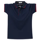 Рубашка-поло мужская классическая, хлопок, повседневная верхняя одежда, топ, большие размеры 5XL 6XL, 140 кг, на лето