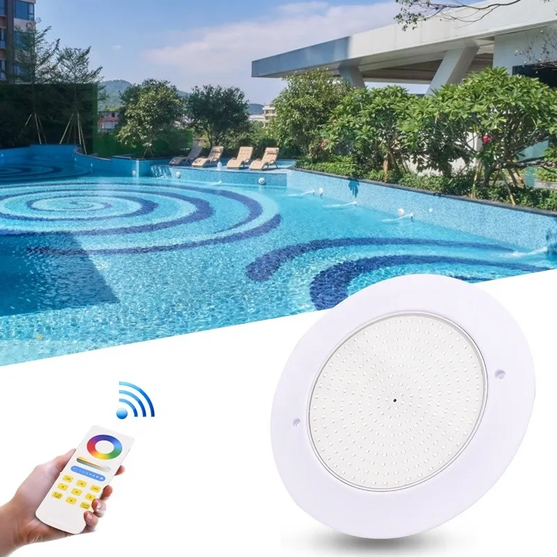 Ultra-Thin LED Underwater Pool Lights RGB DC12V/24V Phone Tuya WIFI Controller Music IP68 Pipe Piscina Lamp LED Waterproof Lamps images - 6