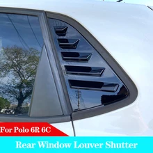 For Volkswagen Polo 6R 6C Car Rear Window Shutter Cover Trim Window Louver Side Vent Trim Triangle Shutter Panel Auto 2011-2017