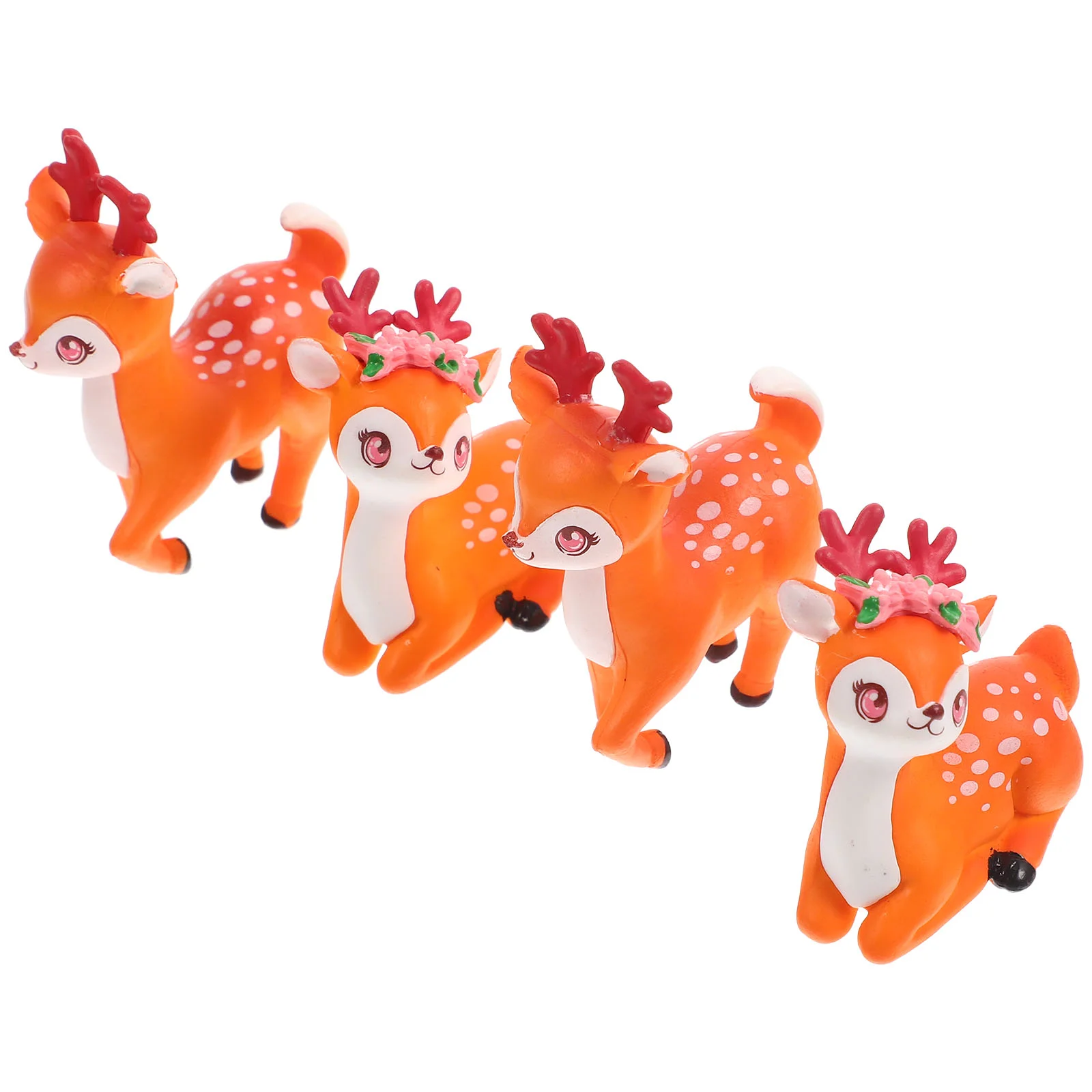 

Deer Decor Miniature Figurines Statue Statues Ornaments Desktop Animal Car Ornament Pvc Figurine