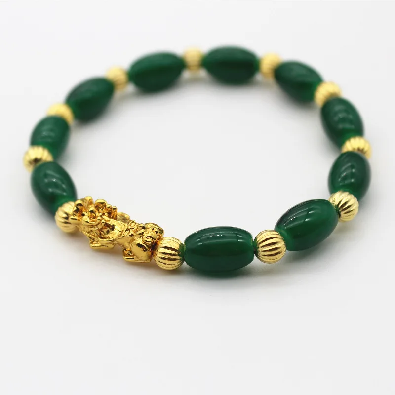 

2022 New Fashion Pi Xiu Alloy Ellipse Unisex Beaded Bracelet Trendy Crystal Beads Bracelets for Women Ornaments Free Shipping