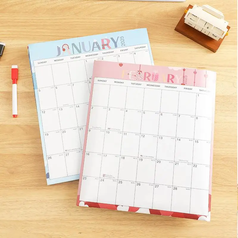 Стираемый настенный календарь на 2025 января г. по декабрь 2023 Двусторонний