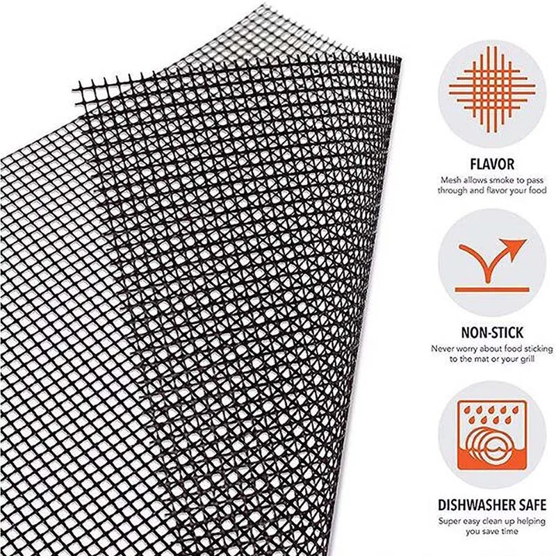 5 шт. антипригарная сетка для гриля и барбекю 33 х40 см