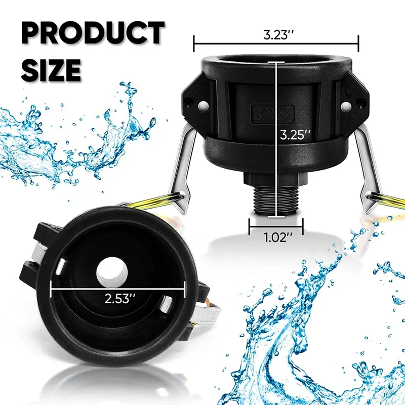 Фитинги IBC Tote для тотализатора емкостью 275 330 галлонов 2-дюймовые фитинги с